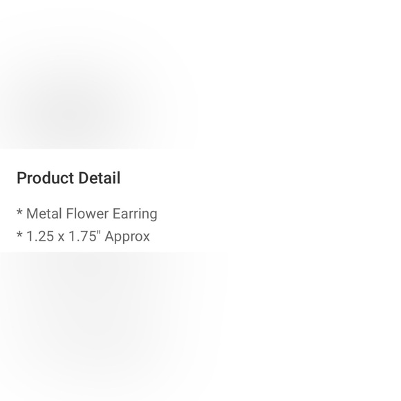 6J. Gold Petal Metal Flower Earrings - Picture 3 of 3